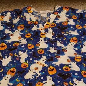 Peaches XL scrub top halloween